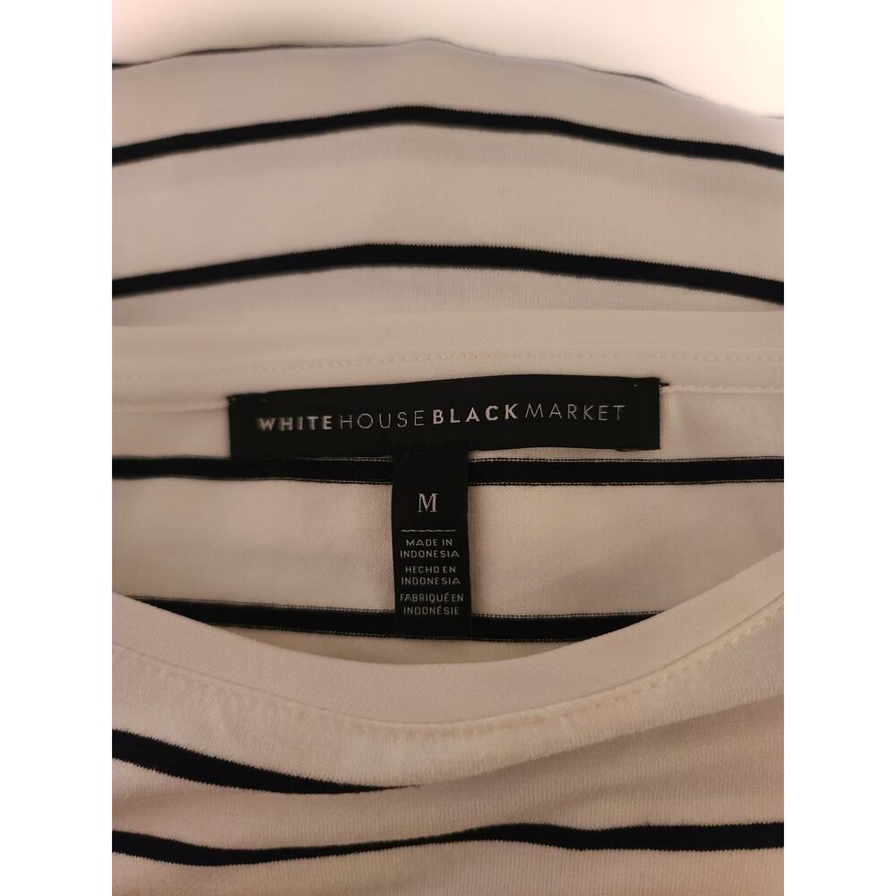 WHBM White House black market stripe bell sleeve blouse - medium - Picture 3 of 4